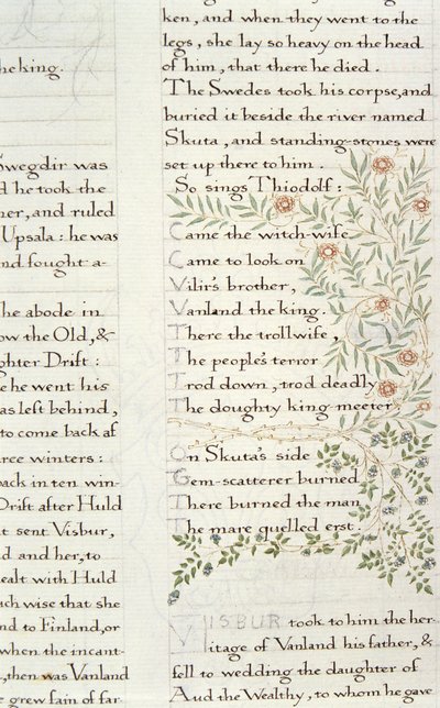 Frammento da La storia degli Ynglings da William Morris